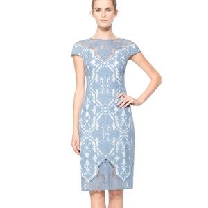 Tadashi Shoji Elegant Blue Lace Dress